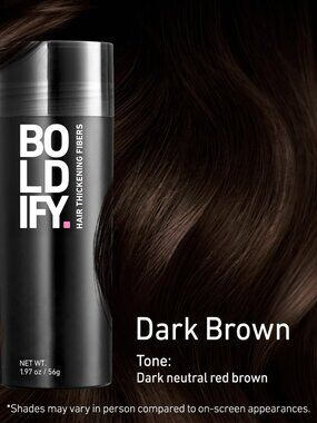 BOLDIFY DARK BROWN Hair Fibers Fill In Thinning and Fine Hair Instantly Full